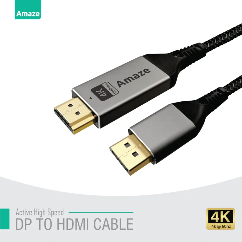 Amaze DP to HDMI 4k@60hz Display Cable 2m A815
