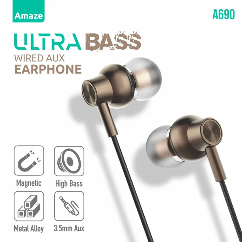 Amaze Ultra Bass Wired Aux Handsfree A690