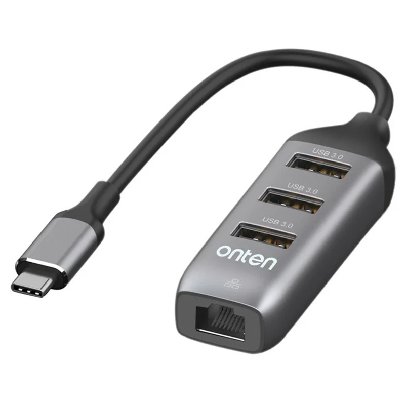 ONTEN TYPE C TO 3 PORT USB3.0 & GIGABITE LAN (RJ-45)