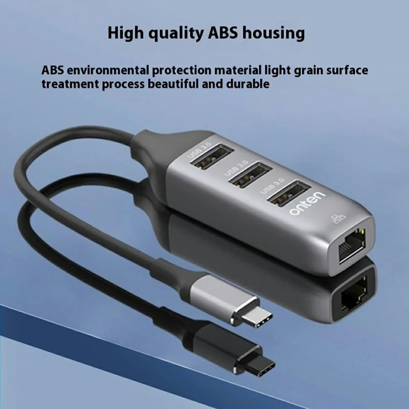 ONTEN TYPE C TO 3 PORT USB3.0 & GIGABITE LAN (RJ-45)