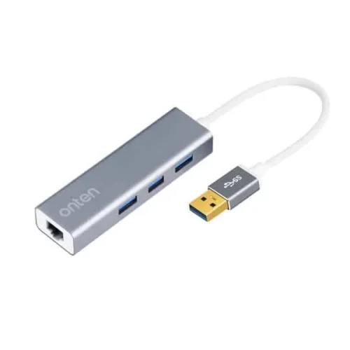 ONTEN USB to Gigabit LAN + 3 USB 3.0 Hub – Fast & Reliable - ACN GAME ZONE