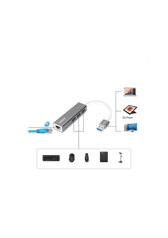 ONTEN USB TO GIGABIT LAN + 3 x USB3.0 HUB