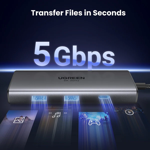 UGREEN 15852 Revodok 206 6 in 1 USB-C Hub Dual HDMI