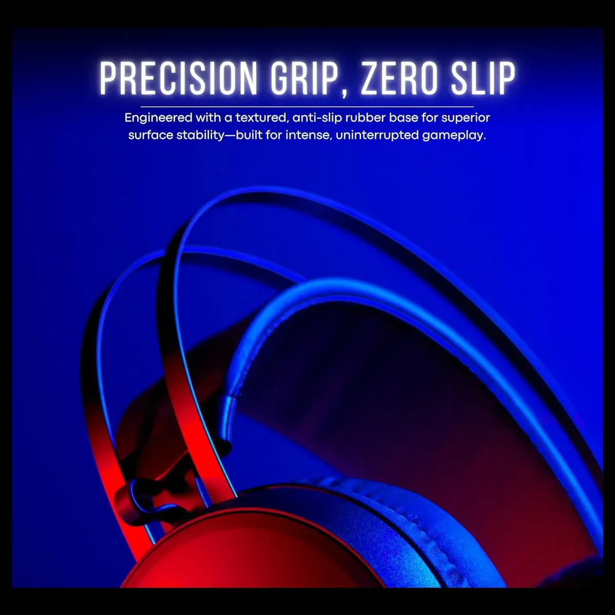 Rapoo VH310 Virtual 7.1 gaming headset with 50mm drivers, ENC microphone, and lightweight suspension headband