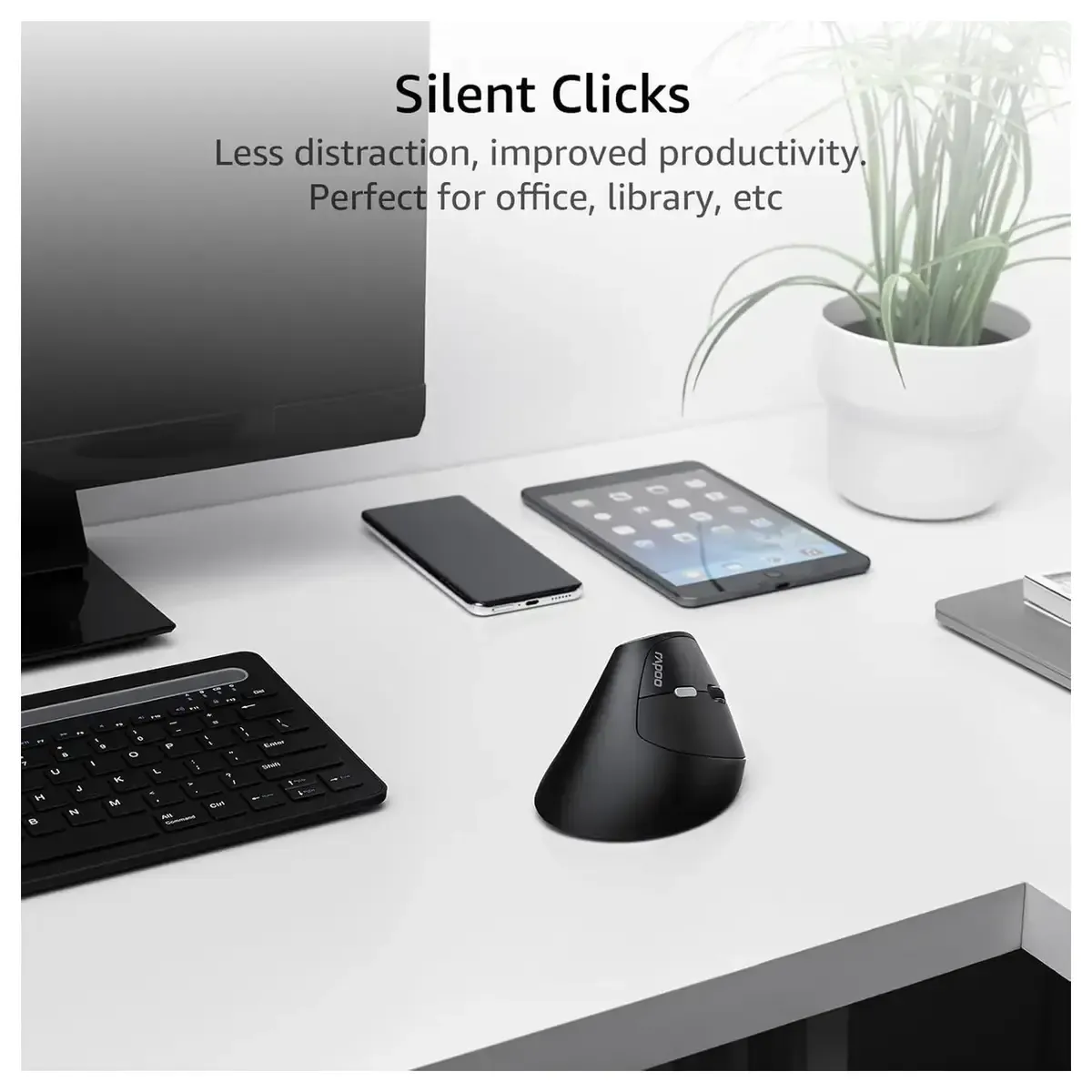 Rapoo EV250 Vertical Ergonomic Silent Wireless Mouse with Adjustable 1600 DPI Price in Pakistan