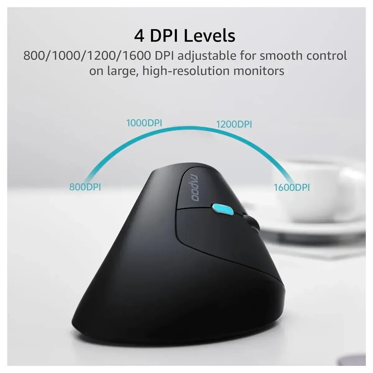 Rapoo EV250 Vertical Ergonomic Silent Wireless Mouse with Adjustable 1600 DPI Price in Pakistan
