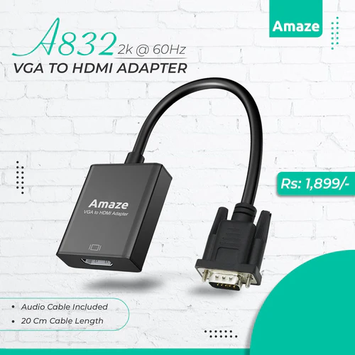 AMAZE VGA TO HDMI ADAPTER WITH AUDIO | A832
