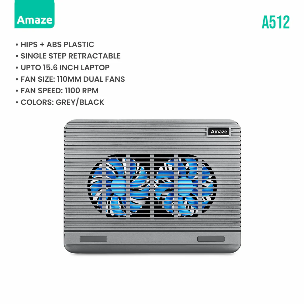 DUAL FAN LAPTOP COOLING PAD | A512