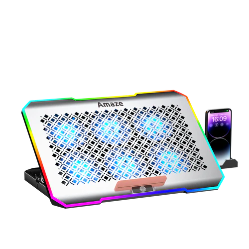 Amaze A500 RGB Laptop Cooling Stand – 6 Fans & 10 Lights - Image 4