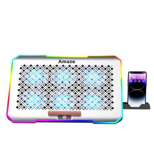 Amaze A500 RGB Laptop Cooling Stand – 6 Fans & 10 Lights - Image 5
