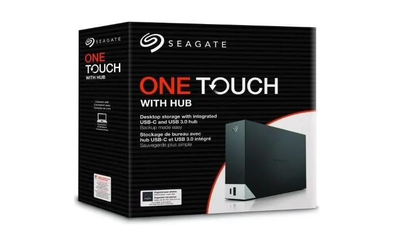 The Seagate One Touch Hub 14TB offers ultra-large, secure, and fast storage with USB-C and USB 3.0 ports. Ideal for backup, file sharing, and charging devices.