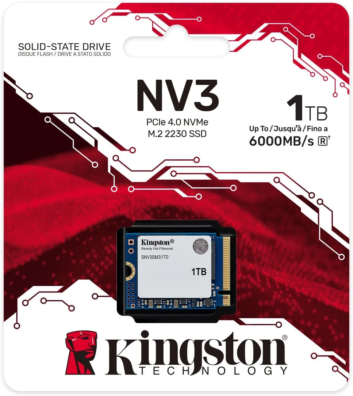 Kingston NV3 1TB 2230 NVMe Gen4 SSD