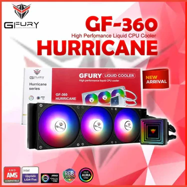 GFURY HURRICAN GF-360 360mm ARGB AIO Liquid CPU Cooler