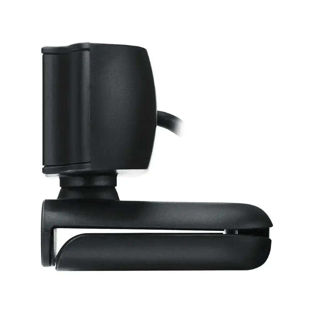 Rapoo C200 HD 720p USB webcam with dual noise-cancelling microphones, 90-degree wide-angle lens, and adjustable mount in black
