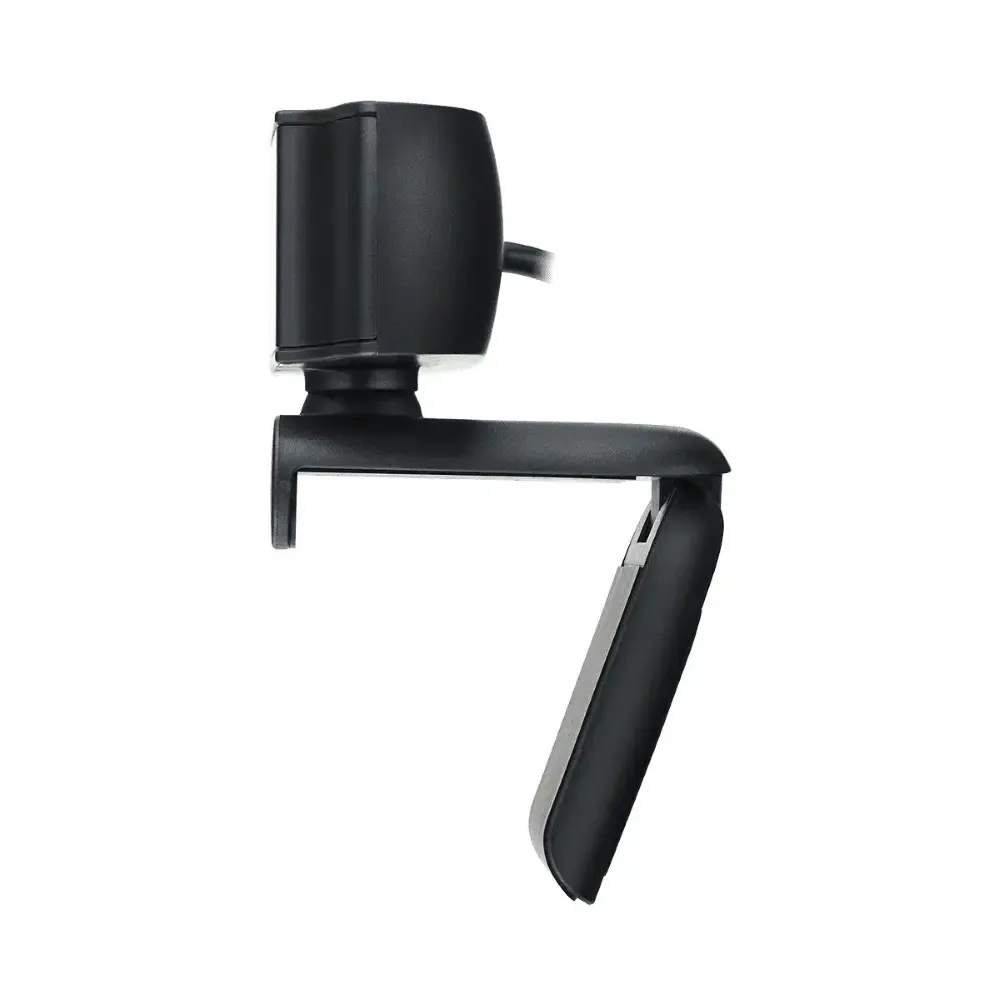 Rapoo C200 HD 720p USB webcam with dual noise-cancelling microphones, 90-degree wide-angle lens, and adjustable mount in black