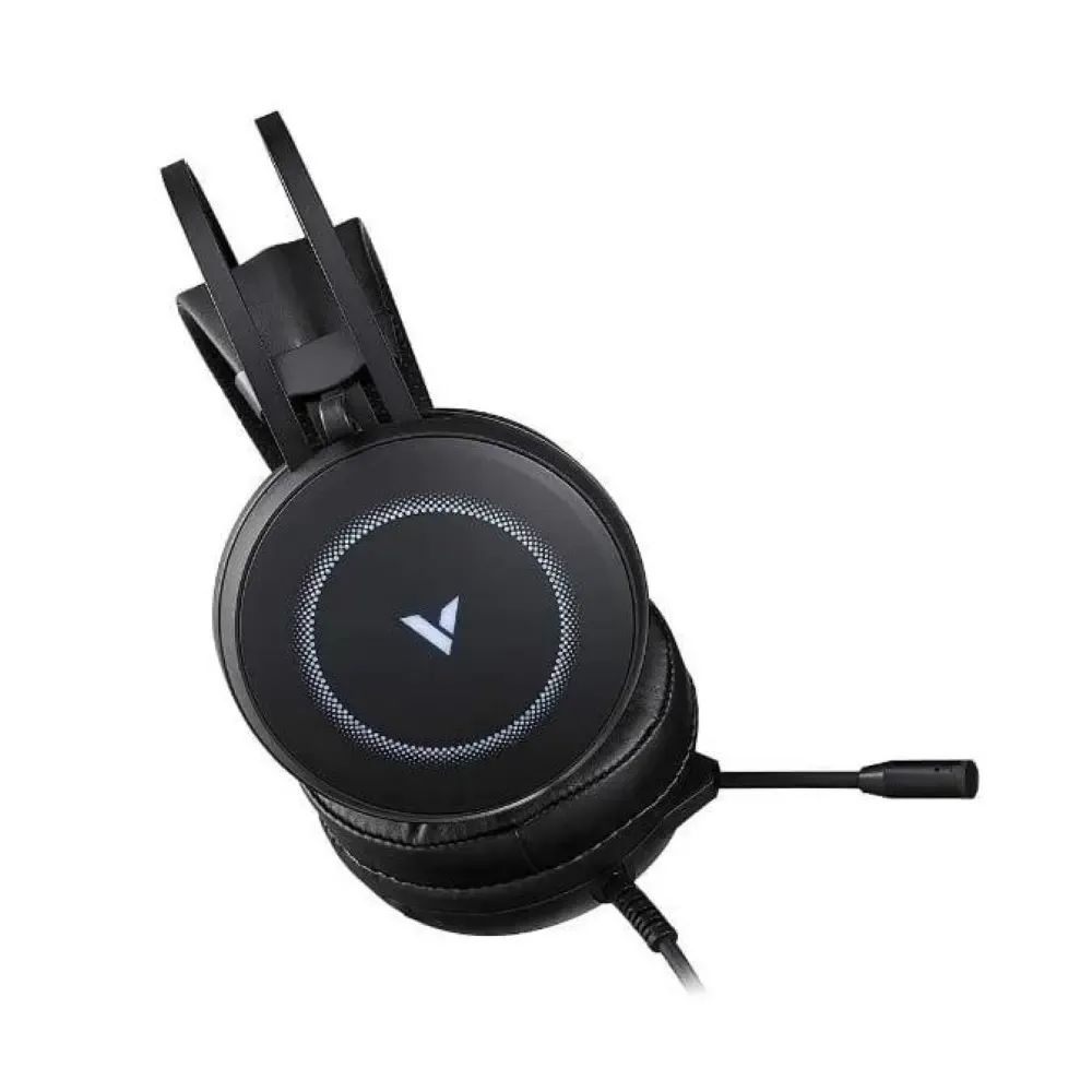 Rapoo VH160 Virtual 7.1 USB gaming headset with RGB lighting, 50mm drivers, and ENC noise-reducing microphone