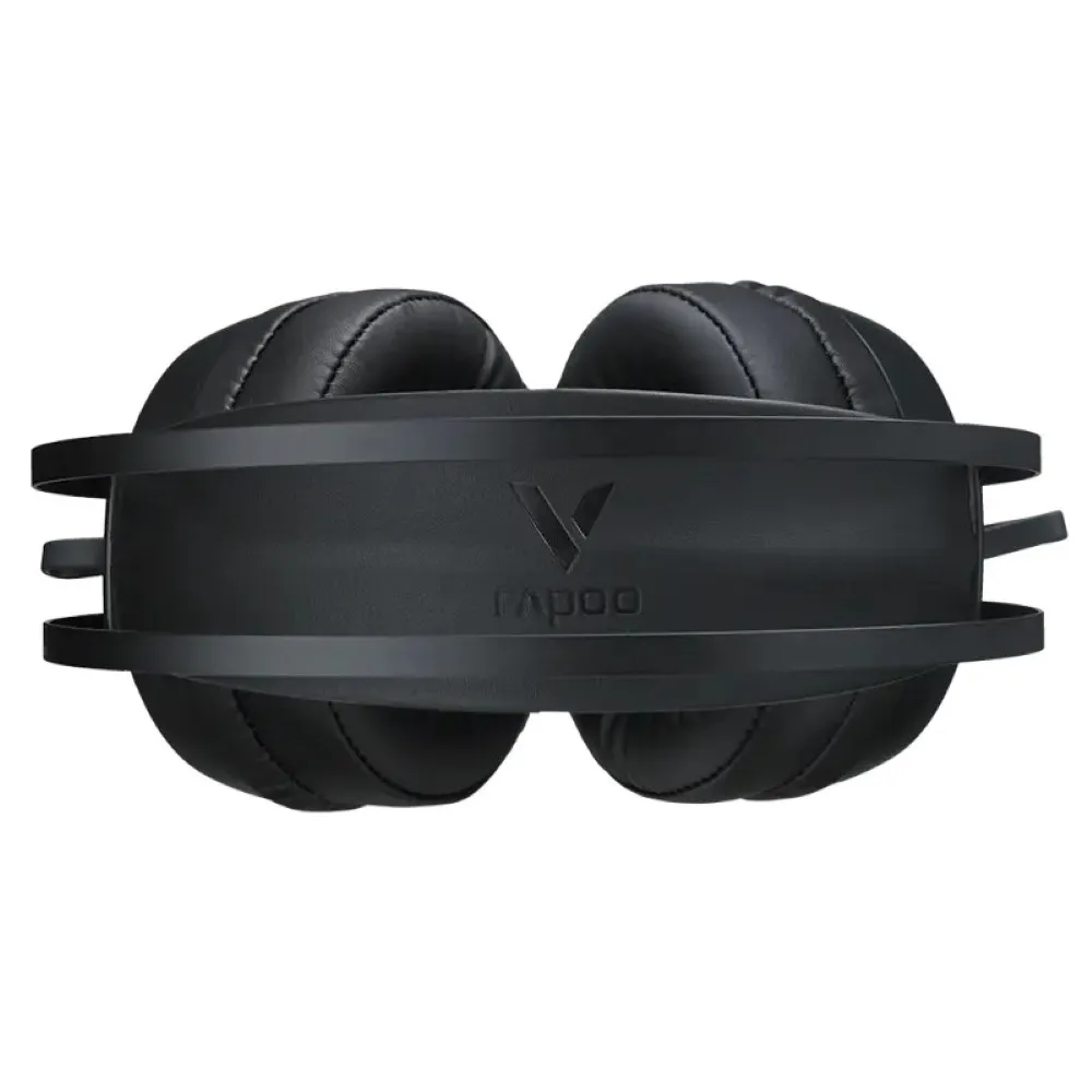 Rapoo VH500C Virtual 7.1 RGB gaming headset with ENC microphone, suspension headband, and over-ear design